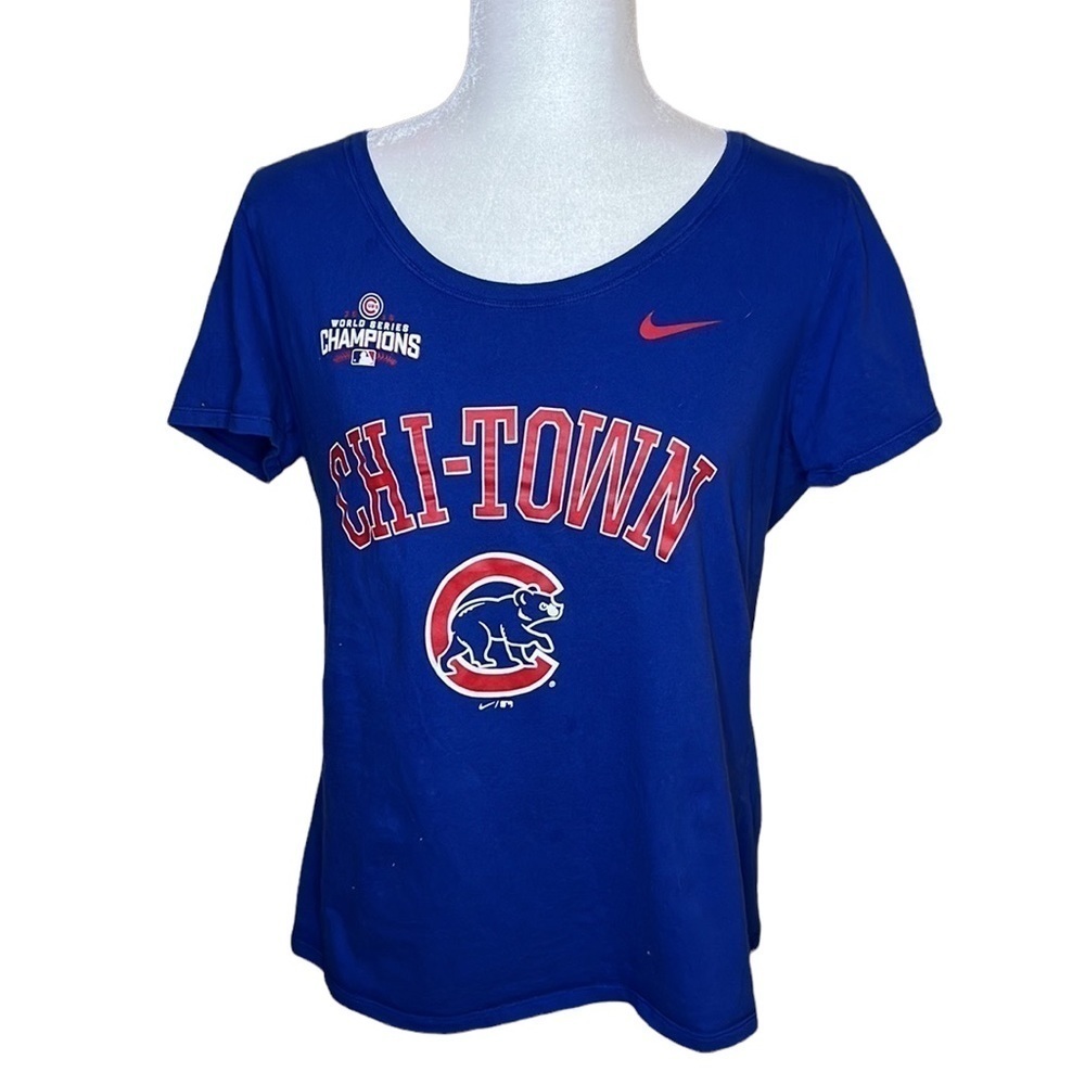 Nike MLB Chicago Cubs World Series Champions 2016 short sleeve Tee Shirt